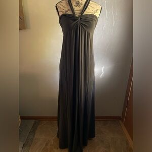 Victoria’s Secret woman’s size small dark grey halter maxi dress.